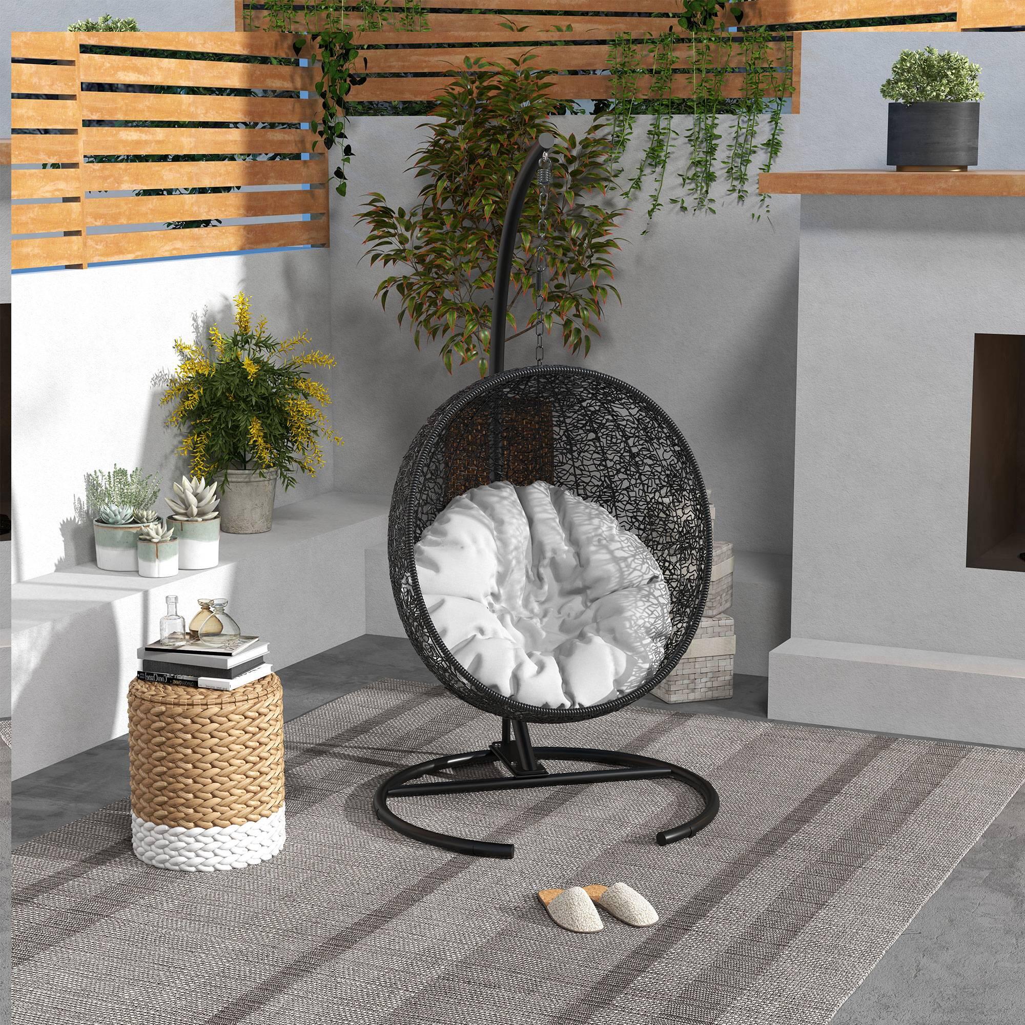 Suporte para cadeira suspensa preto Outsunny 5/7