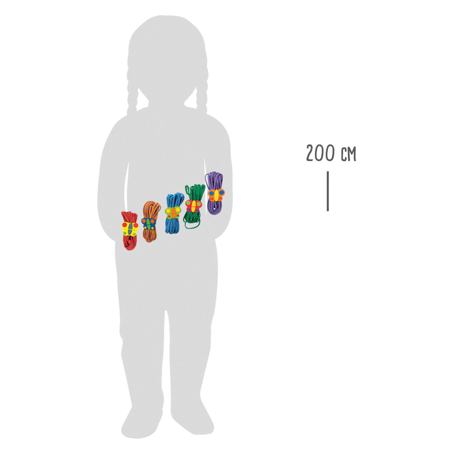 Juego de Cuerdas Saltar Coloridas para Niños - 5 Piezas 4/5