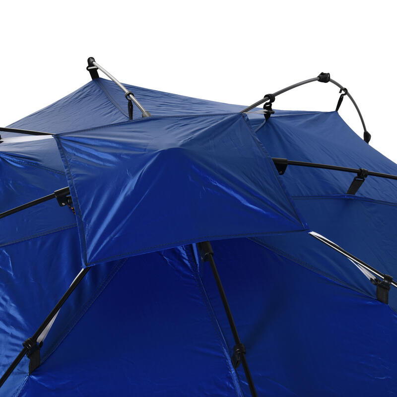 Outsunny Cort Plaja Pop Up cu Funii si Paleti in Poliester Albastru