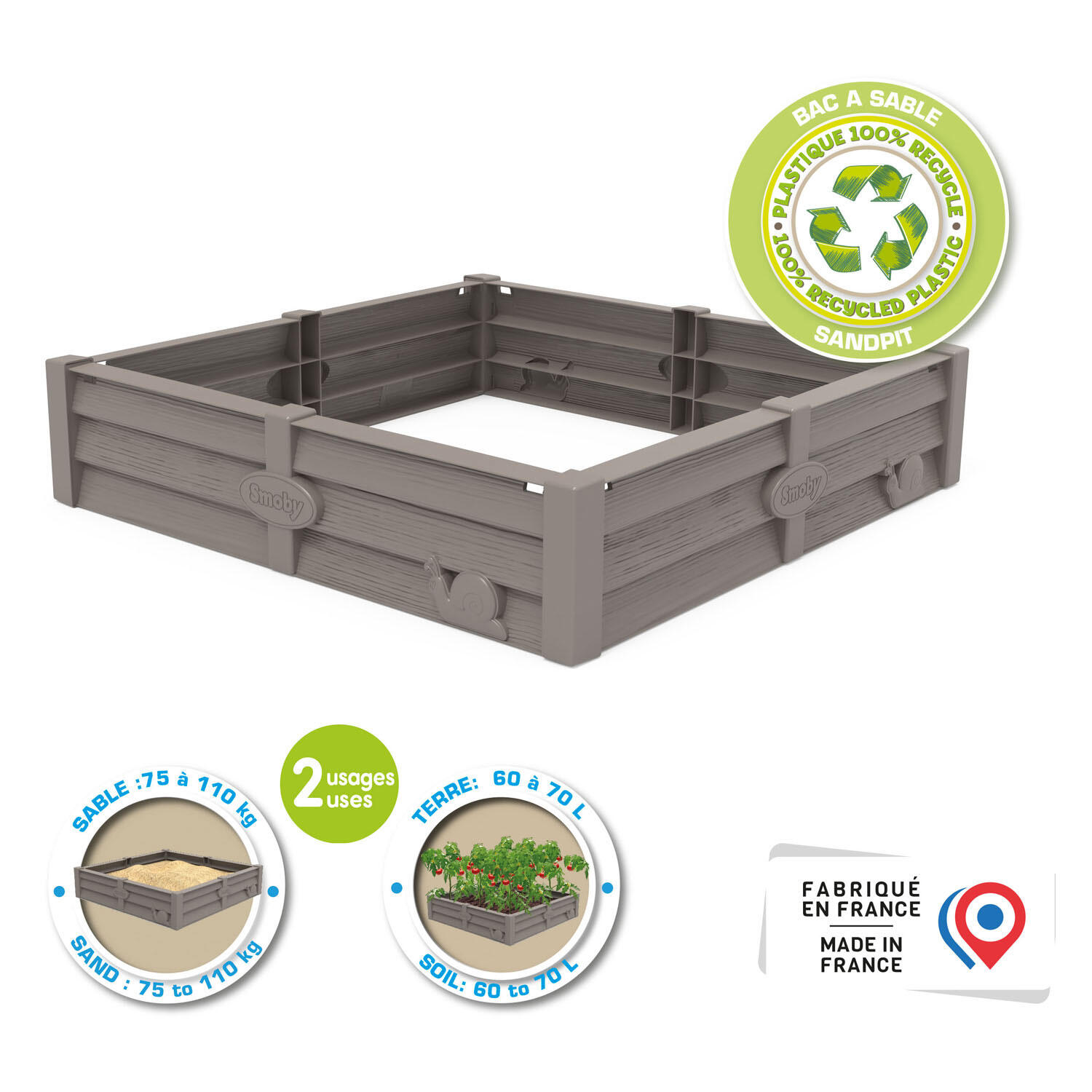 Sandkasten "Square Garden" Smoby 4/4