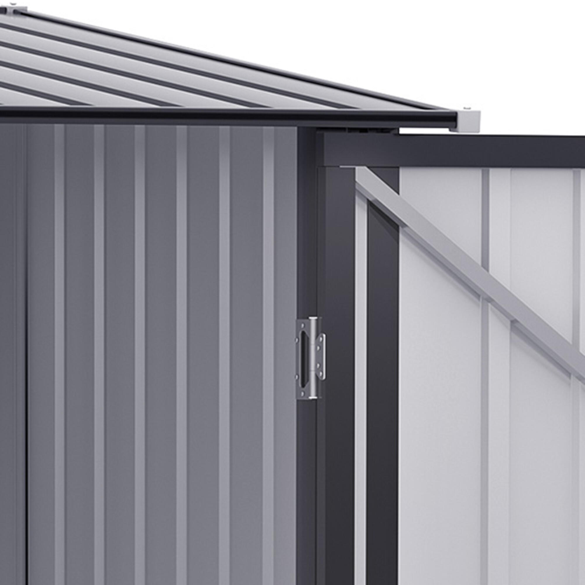 Caseta almacenamiento bicicletas Outsunny 100x103x160 cm Gris 5/7
