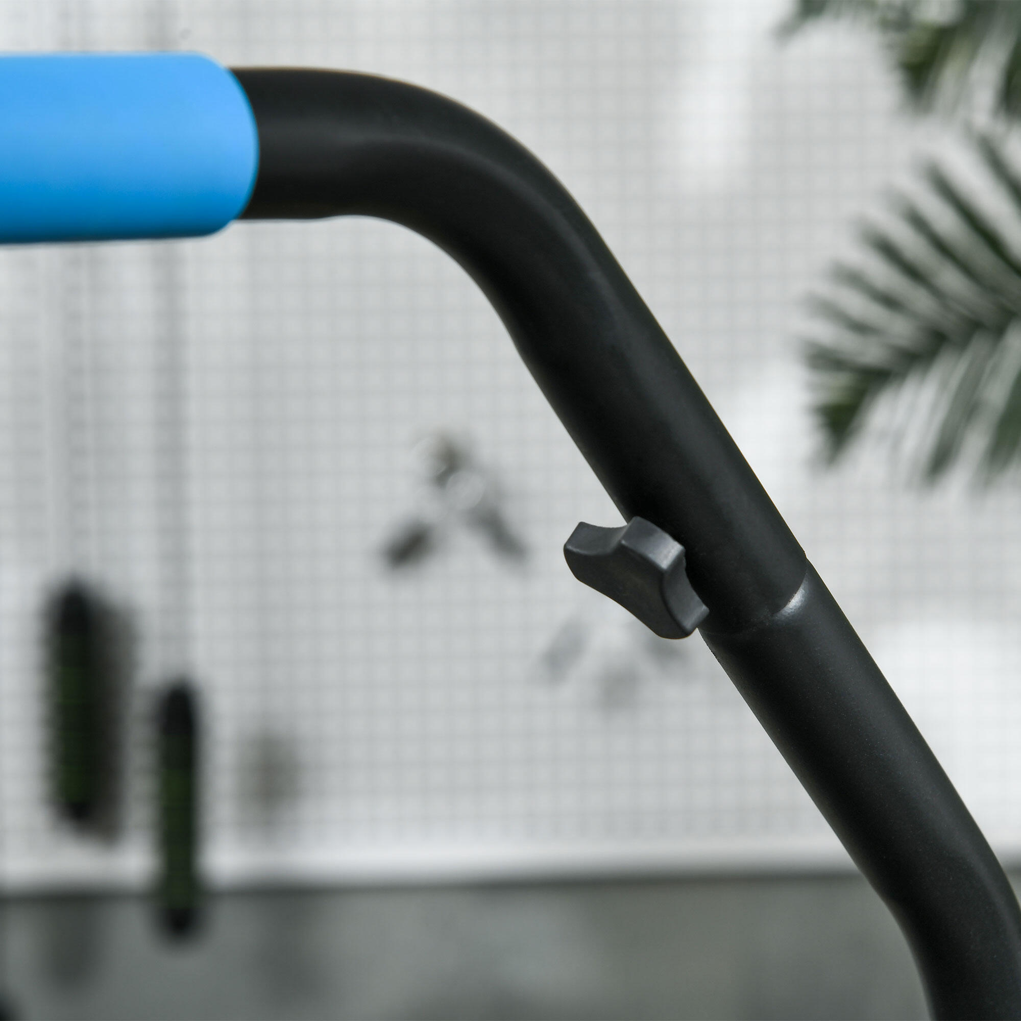 Trampolim fitness ø102x99-123 cm preto e laranja HOMCOM 4/7