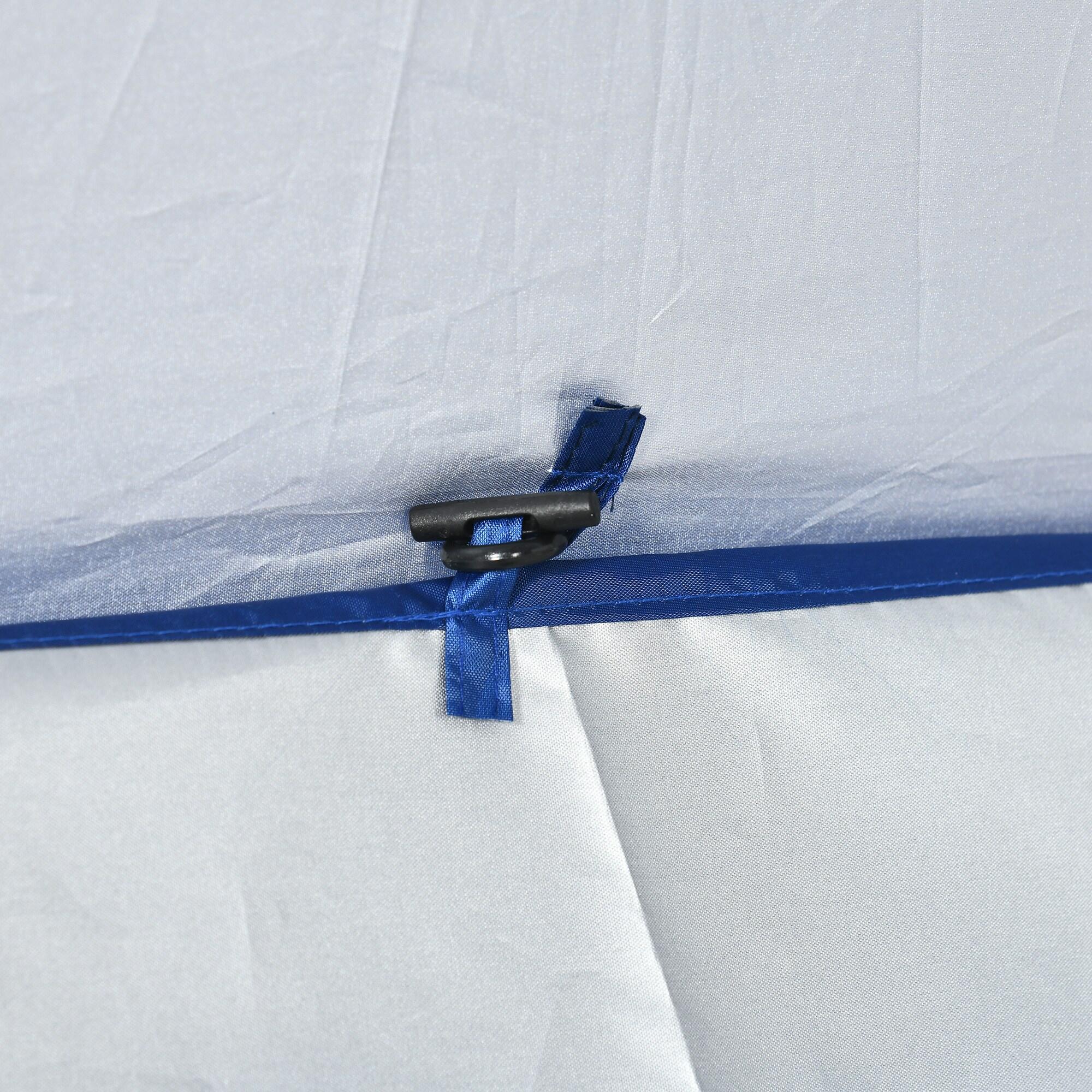 Sombrilla de Playa Outsunny 191x191x211 cm Azul 4/7