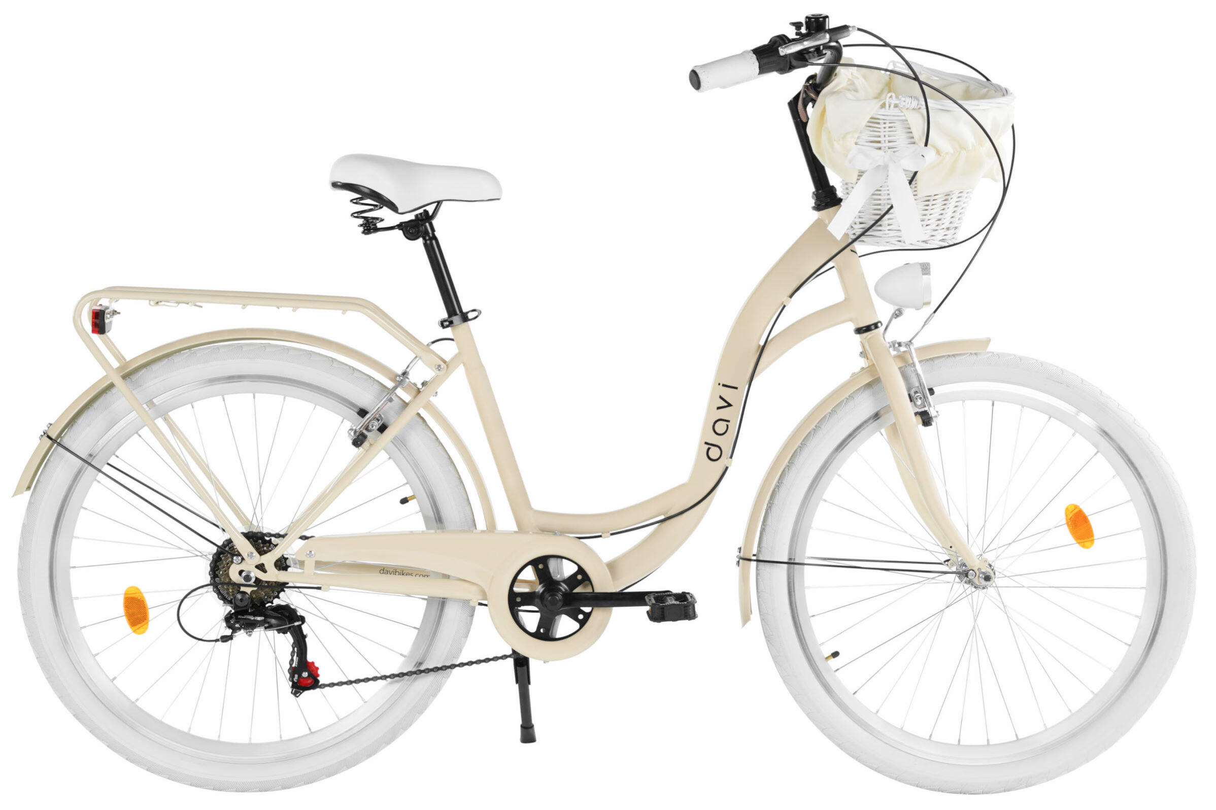 DAVI Bicicletta donna Davi Emma 26", 6 velocità, 155-180 cm, Marrone caffè/Bianco
