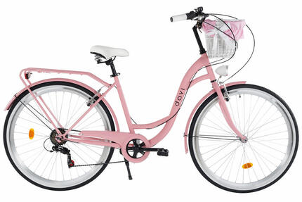 Vélo femme Davi Emma 28″, 160–185 cm, 7 vitesses, blanc/noir