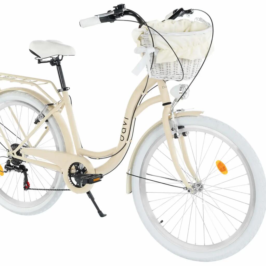 Women’s bike Davi Ella 26″, 155–180 cm, 7 speeds, beige/white