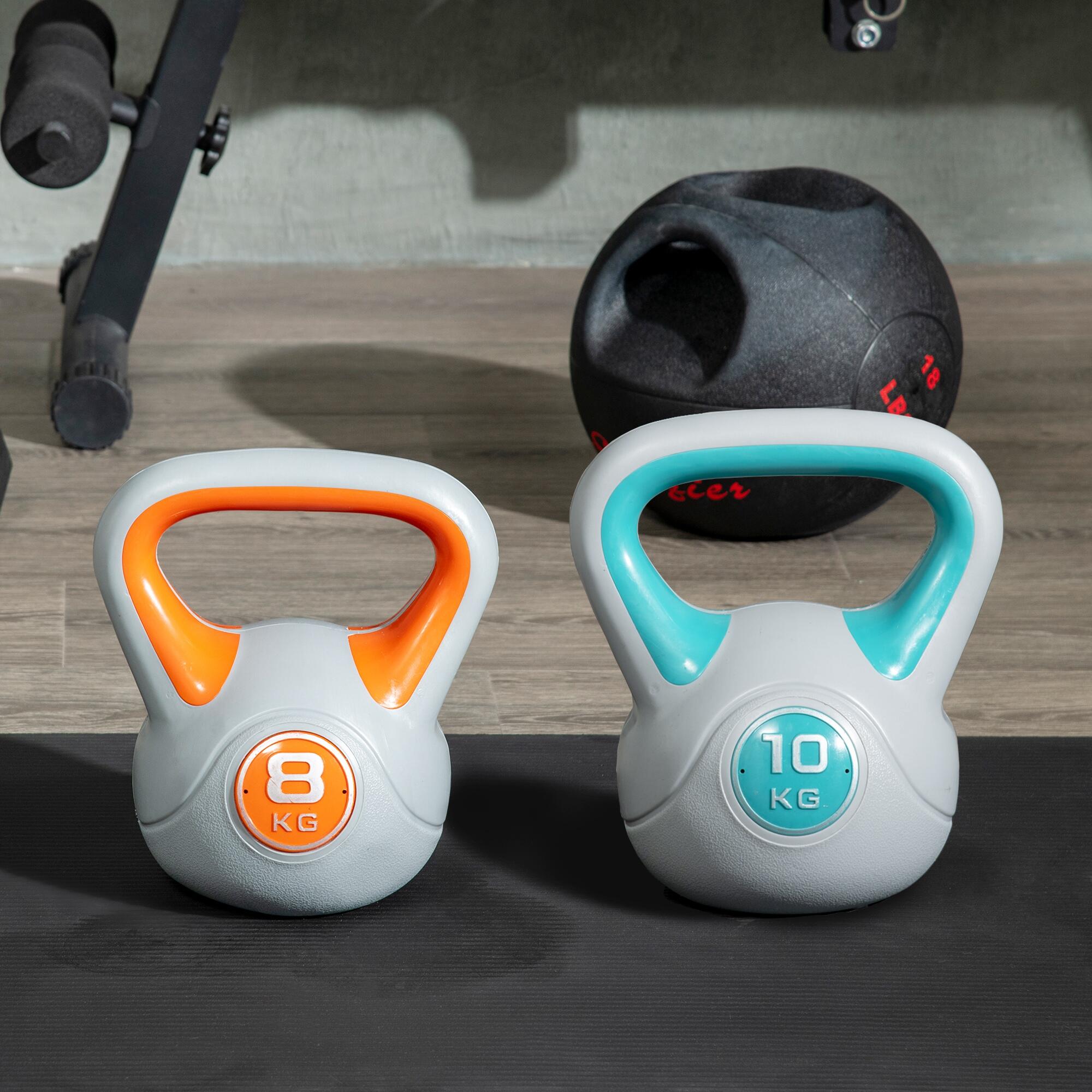 Kettlebells SPORTNOW 22x16x26 cm Azul e Laranja 2/7