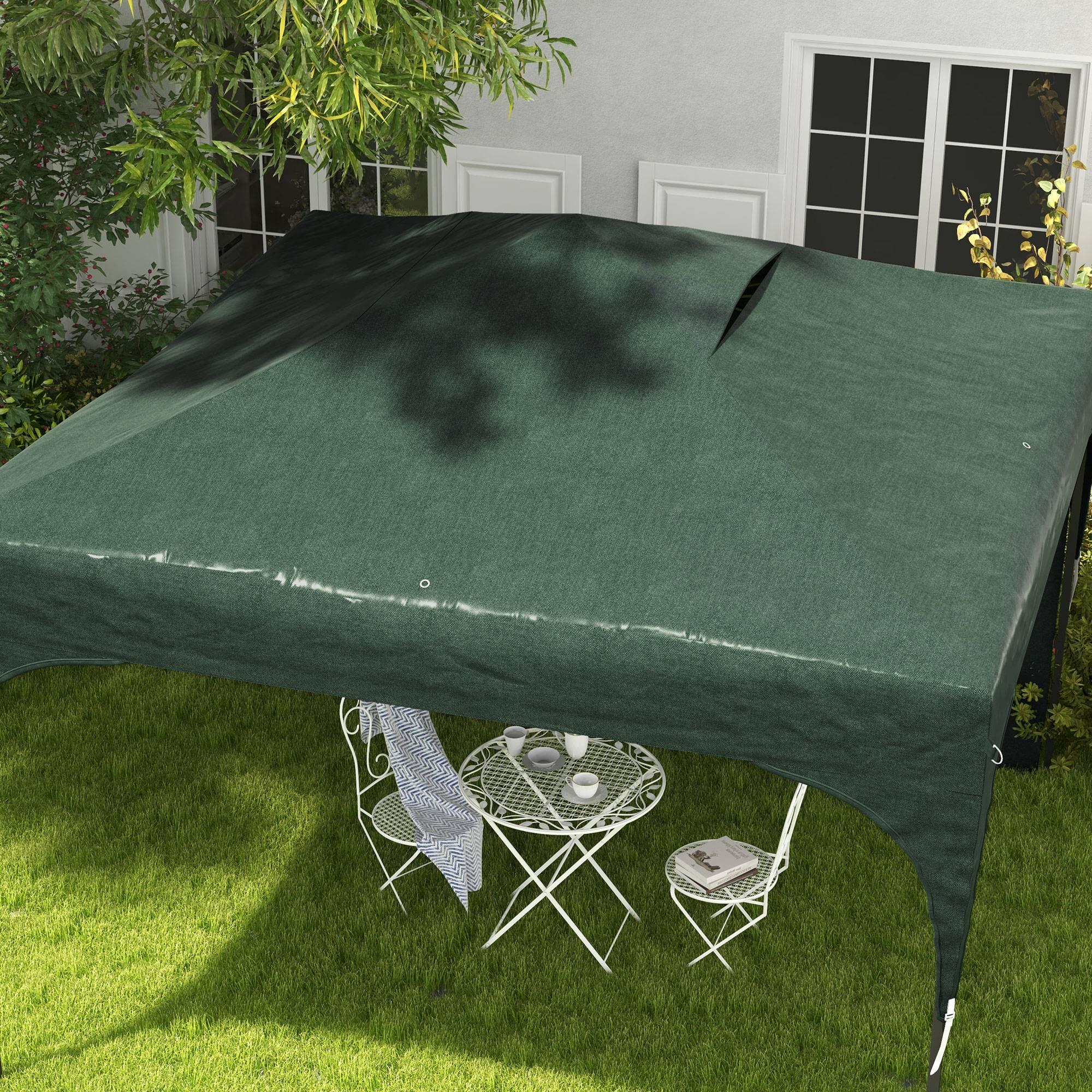 Tenda dobrável 300x300x265 cm verde Outsunny 5/7