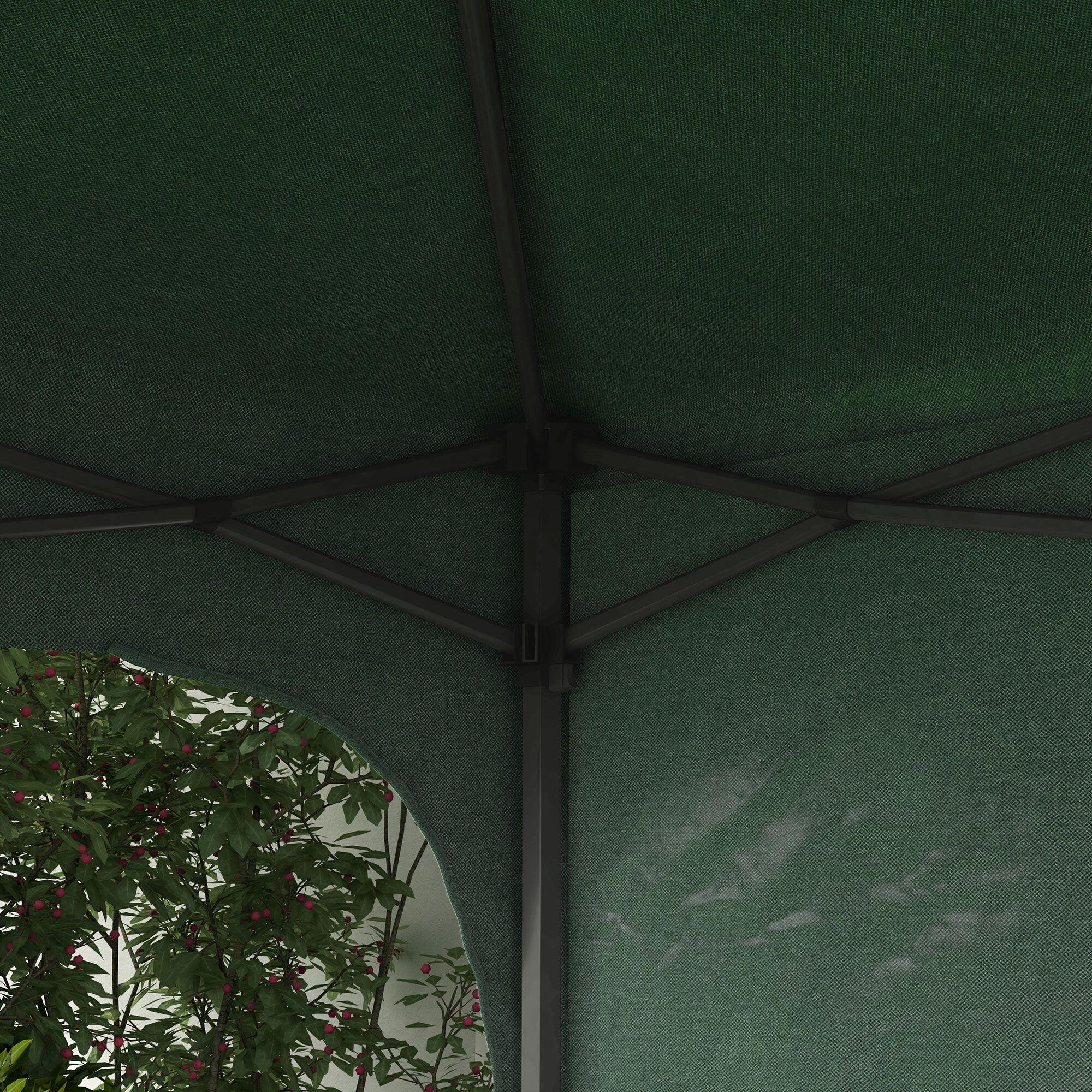 Tenda dobrável 300x300x265 cm verde Outsunny 4/7