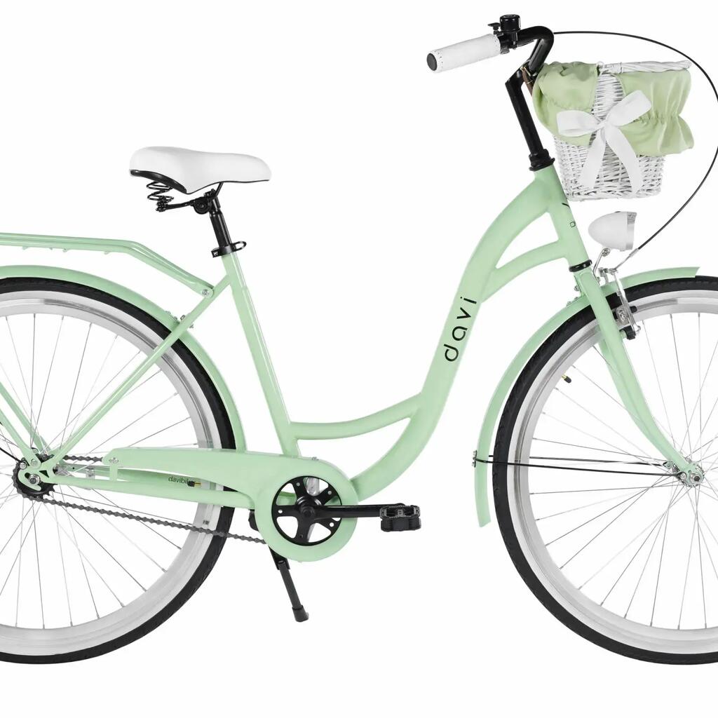 Women’s bike Davi Lila 28″, 160–185 cm, 1 speed, green/black