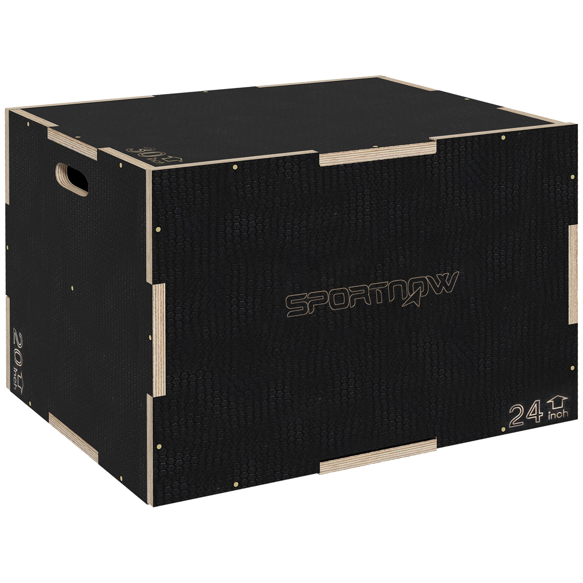SPORTNOW Caixa pliométrica 61x51x41 cm preto SPORTNOW