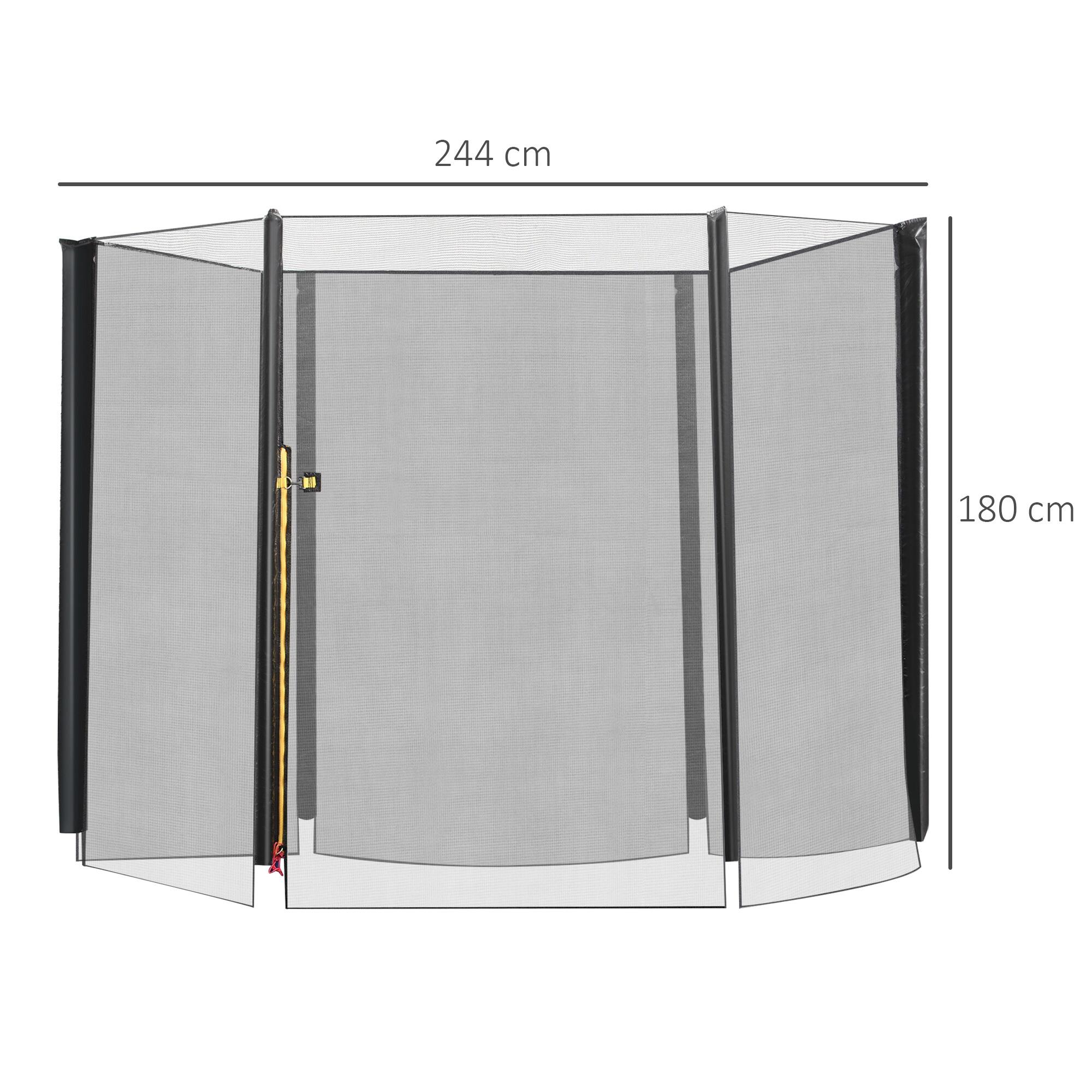 Red de Seguridad para Cama Elástica HOMCOM Ø244x180 cm Negro 3/7