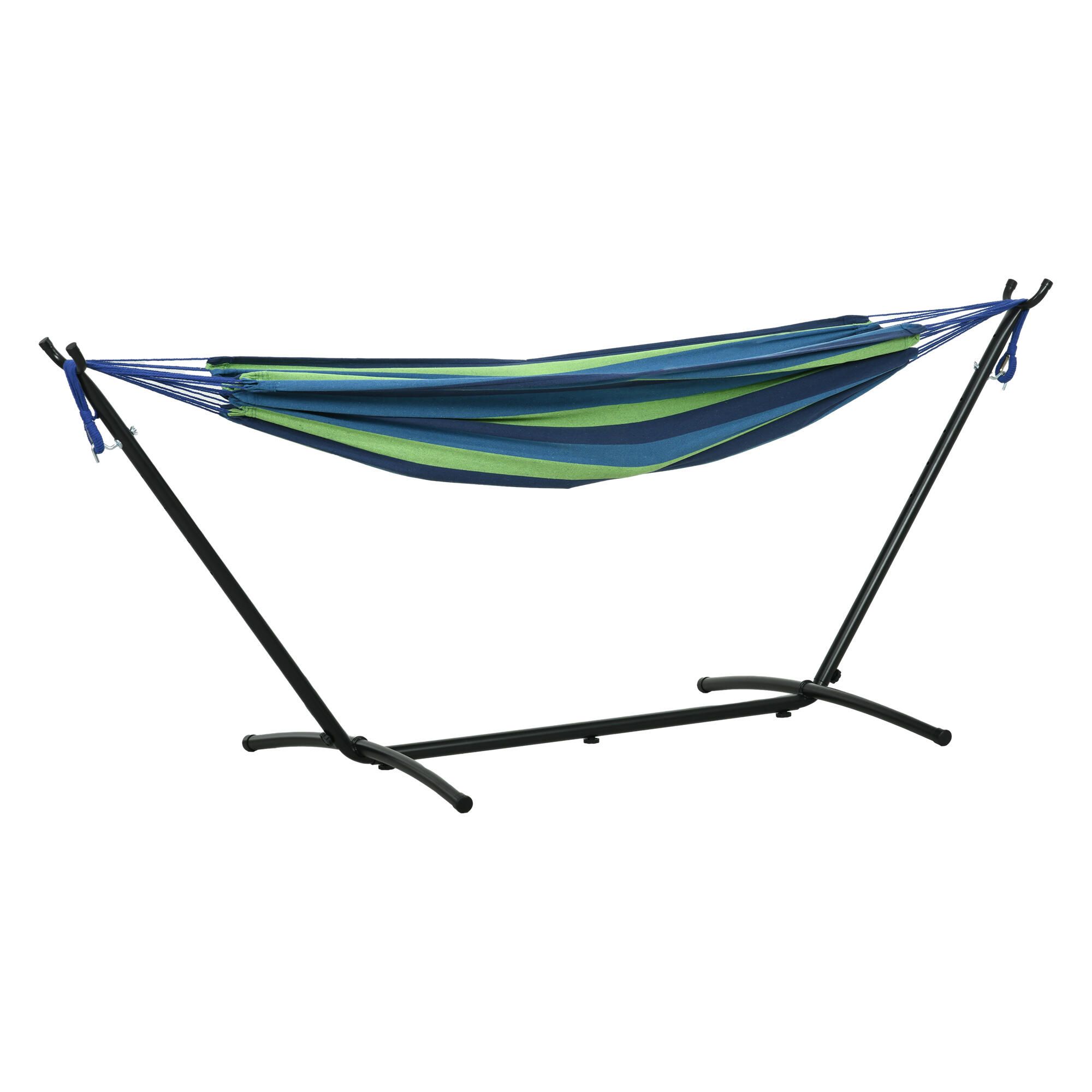 Cama rede com suporte verde e azul Outsunny