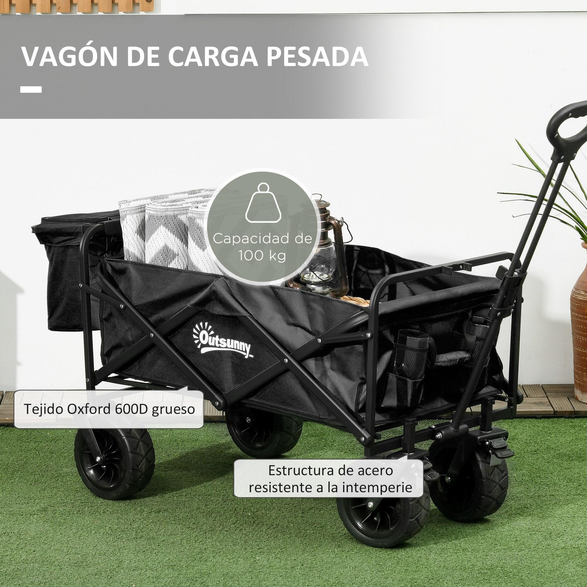 Carrinho de transporte preto Outsunny 6/7