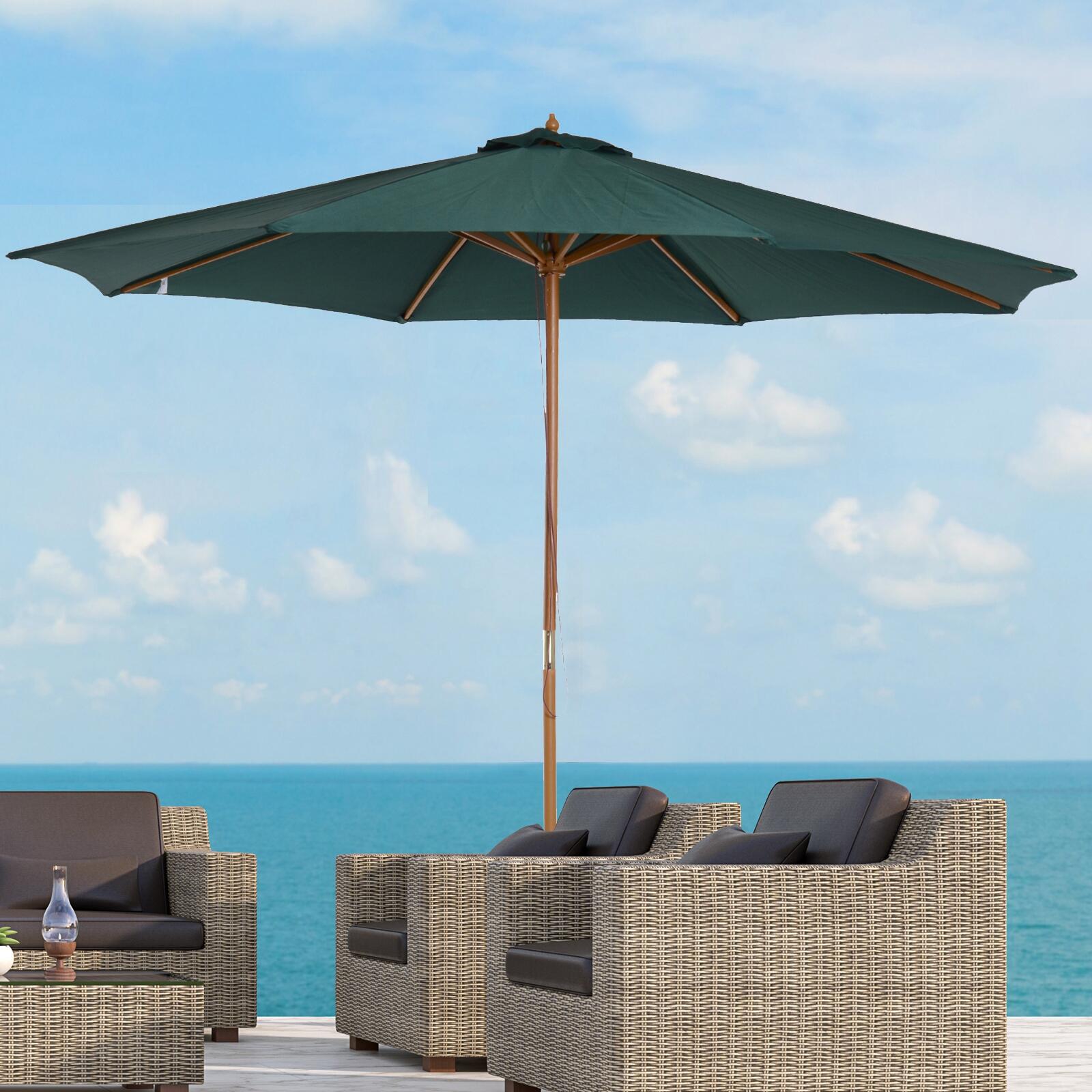 Parasol de camping Outsunny Ø300x250 cm Verde 2/7