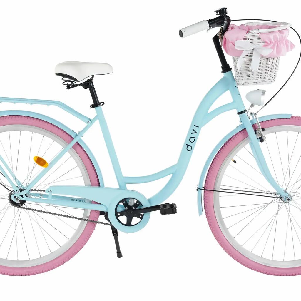 City bike 28 inch Davi Lila with basket steel frame 18" 1-speed 160-185cm