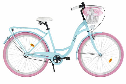 Vélo femme Davi Lila 28″, 160–185 cm, 1 vitesse, bleu/noir