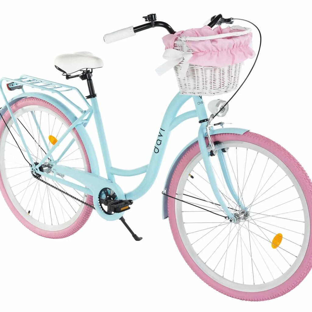 Women’s bike Davi Lila 28″, 160–185 cm, 1 speed, blue/pink