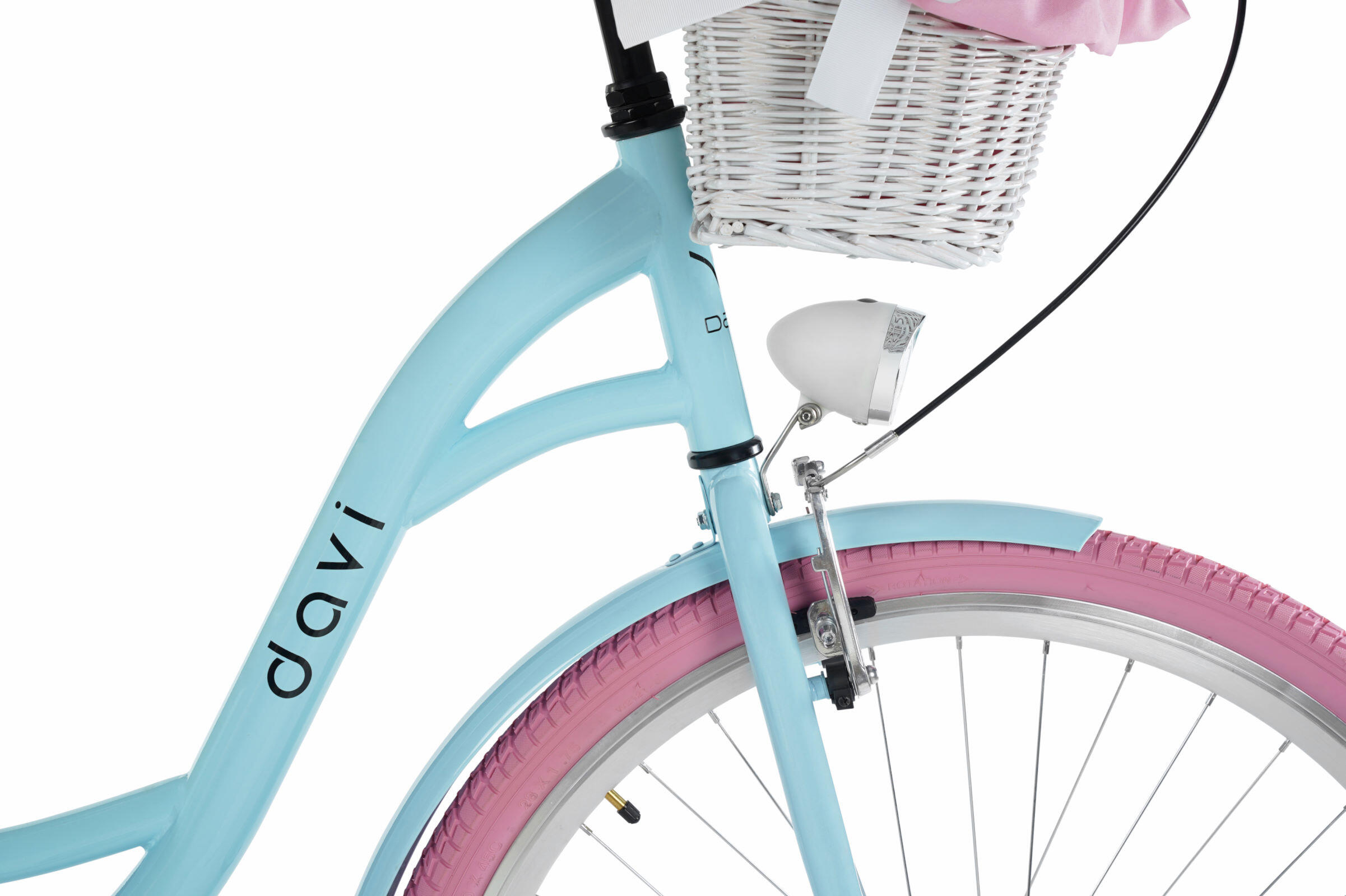 Vélo femme Davi Lila 28″, 160–185 cm, 1 vitesse, bleu/rose 5/6