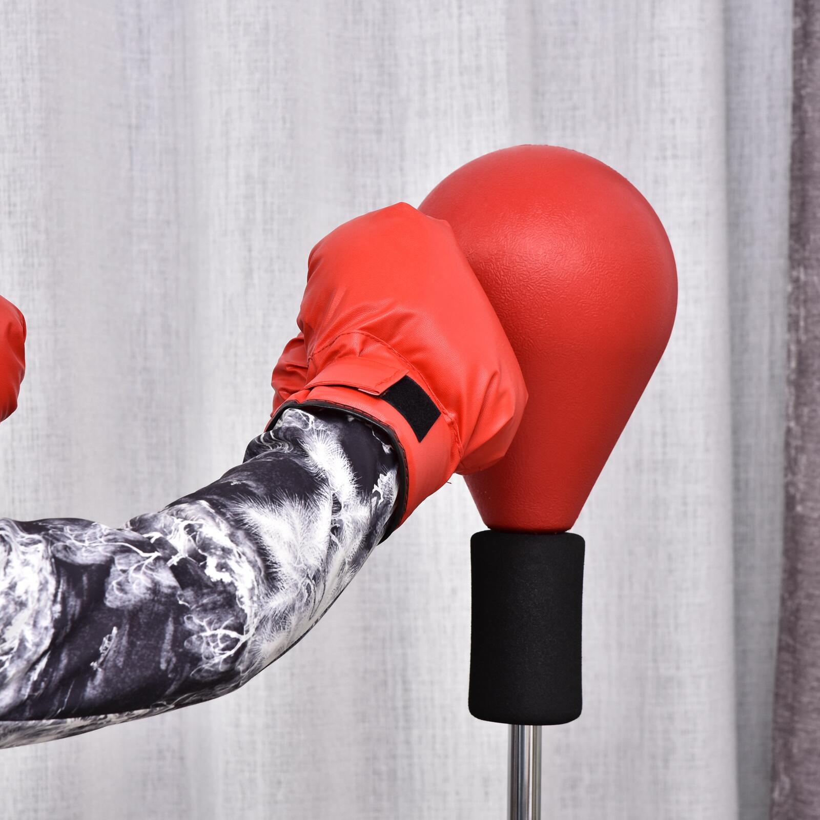 Saco de Boxeo de Pie HOMCOM Ø48x154 cm Rojo, Negro 5/7