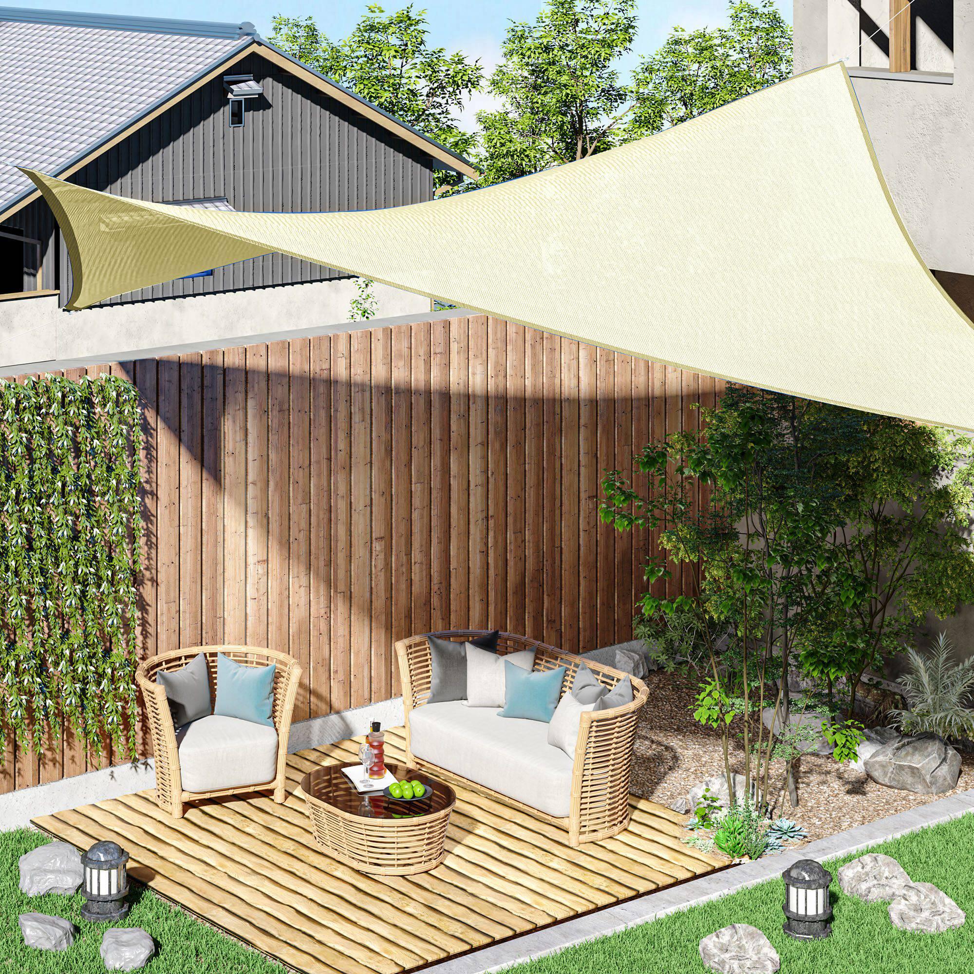 Toldo Vela Quadrado 3x4 m Creme Outsunny 2/7