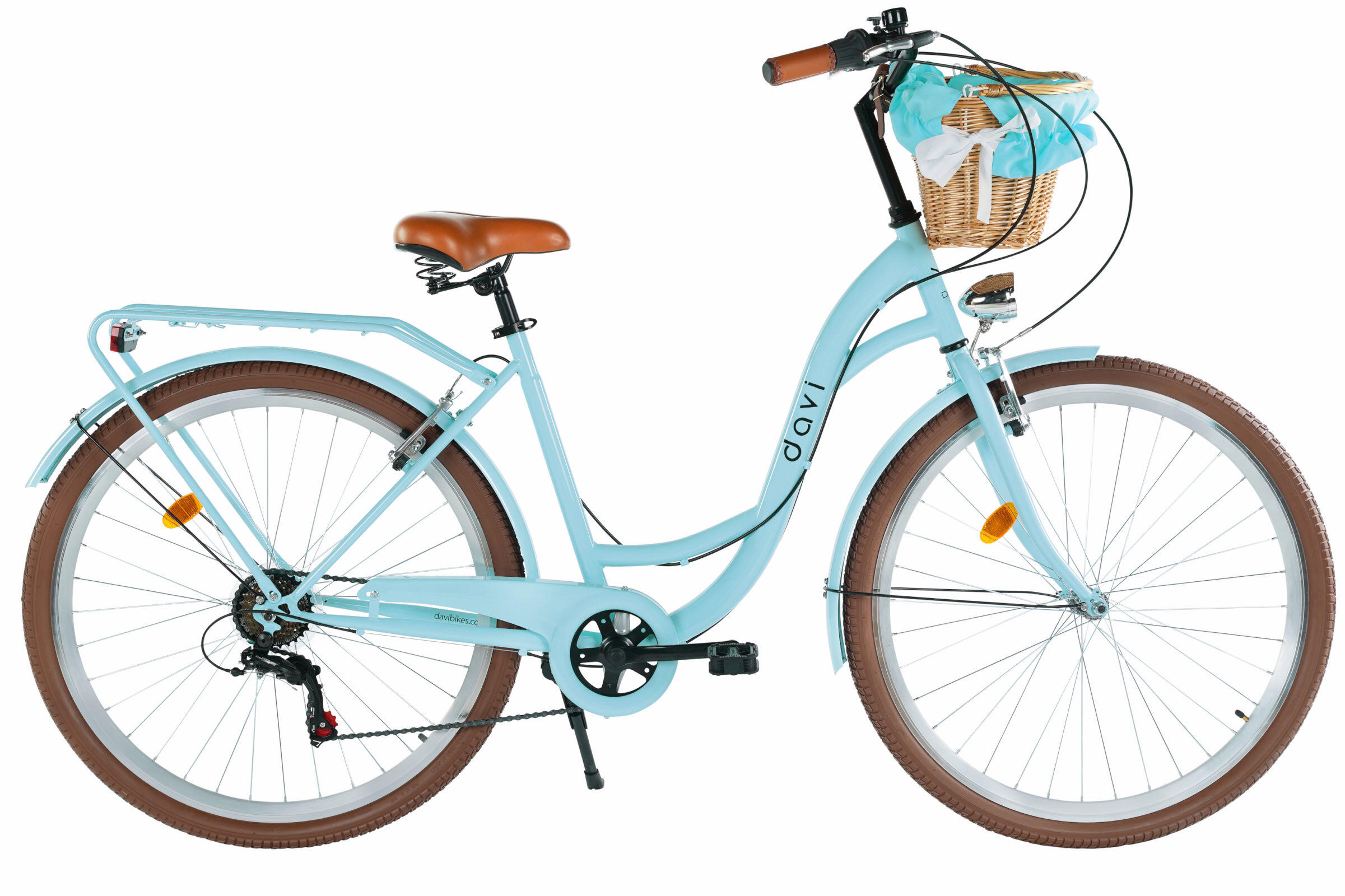 Vélo femme Davi Emma 28″, 160–185 cm, 7 vitesses, bleu/beige 2/7