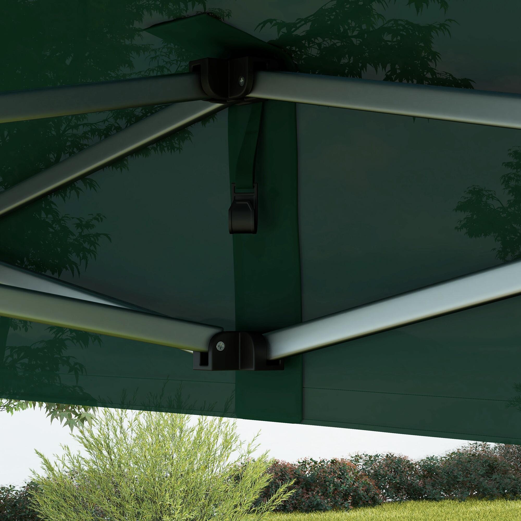 Toldo de substituição para pérgola verde escuro Outsunny 5/7
