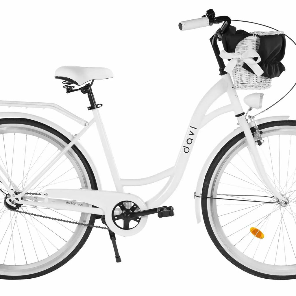 Women’s bike Davi Lila 28″, 160–185 cm, 1 speed, white/black