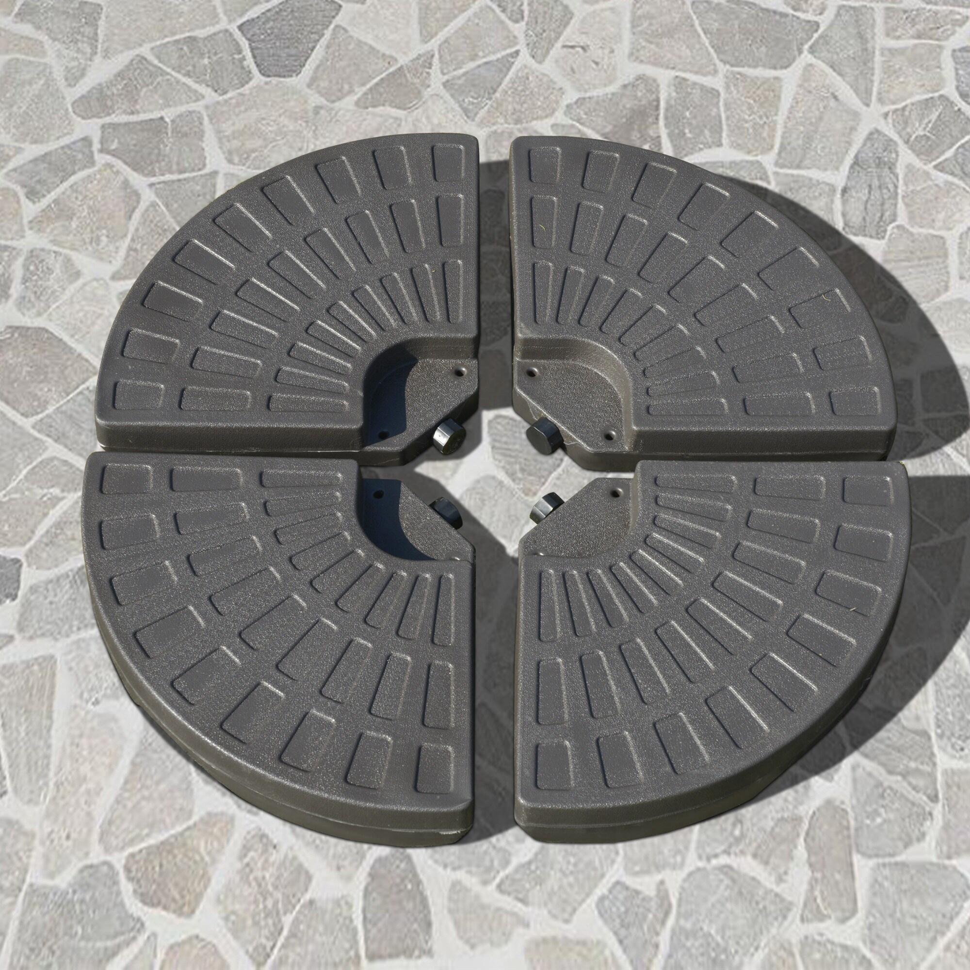 Base de Peso para Sombrilla Outsunny 100x100x10.5 cm Café 2/7