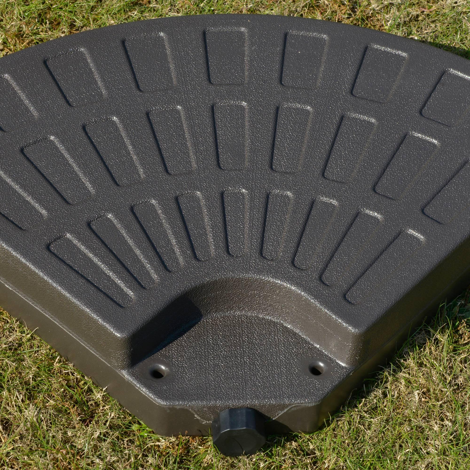 Base de Peso para Sombrilla Outsunny 100x100x10.5 cm Café 5/7