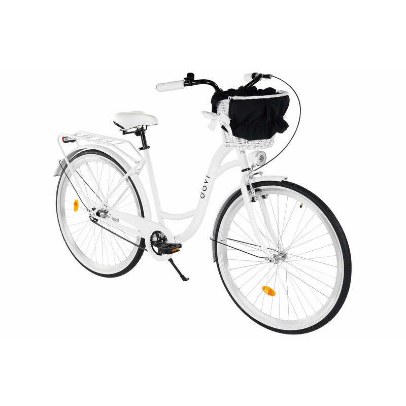 Bicicleta dama Davi Lila 28", 1 vitez, 160-185 cm, Alb/Negru
