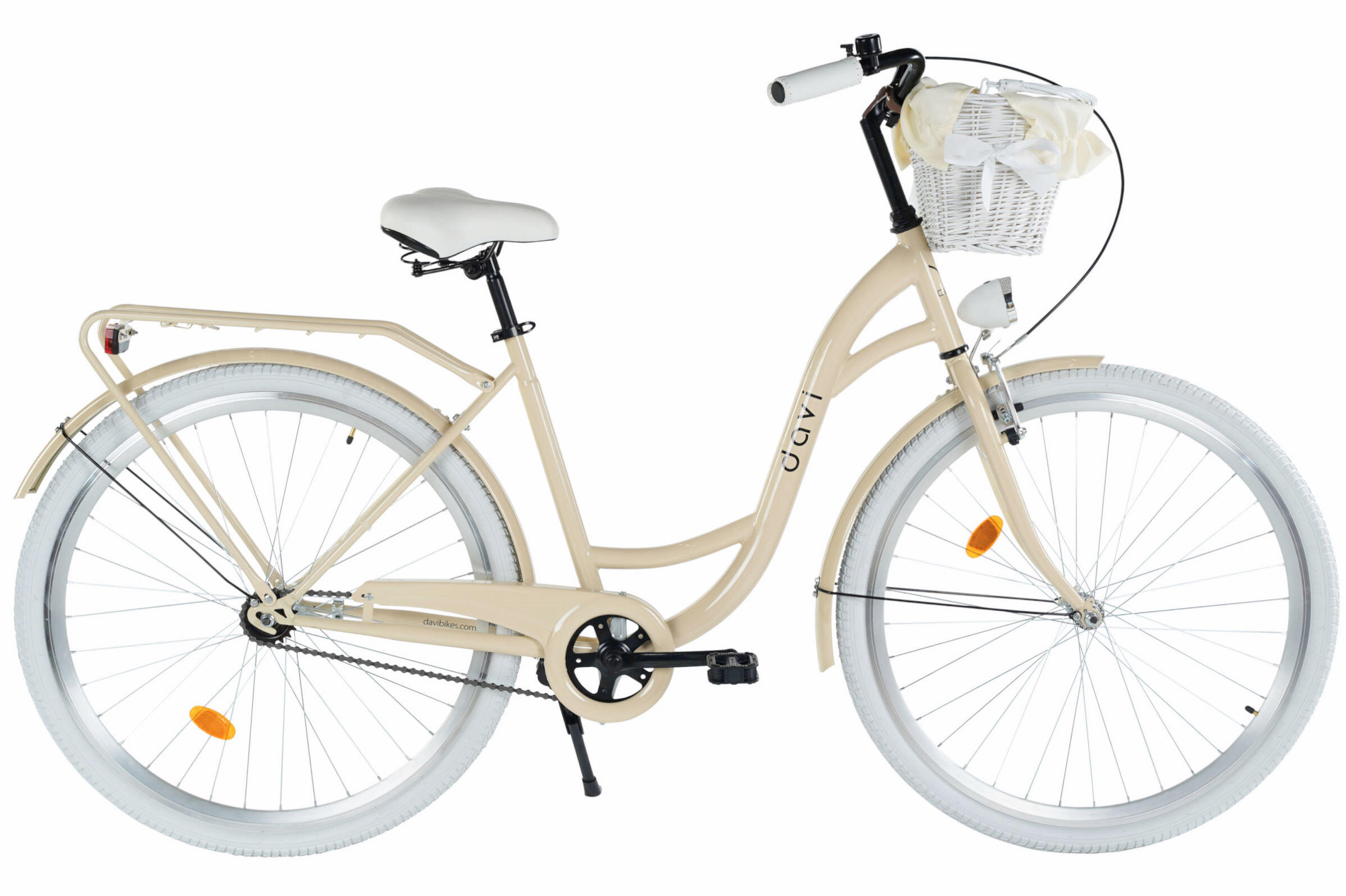 DAVI Damenfahrrad Davi Lila 28", 1 Gang, 160-180 cm, Kaffeebraun/Weiß