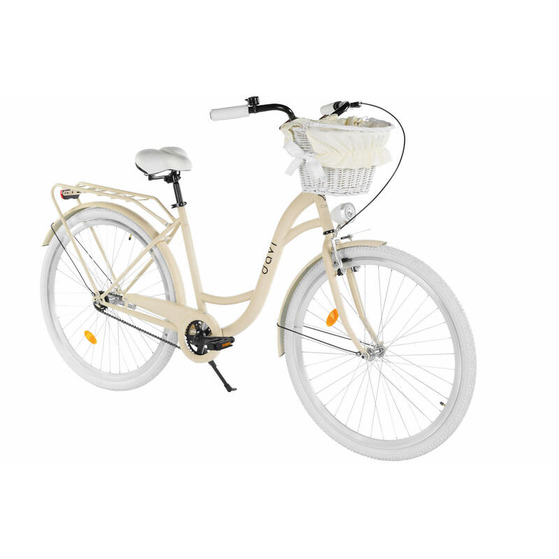 Bicicleta dama Davi Lila 28", 1 vitez, 160-185 cm,  Maro cafeniu/Alb