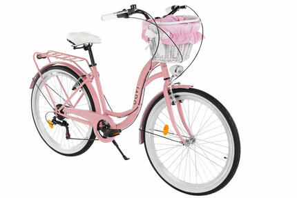 Vélo femme Davi Ella 26″, 155–180 cm, 7 vitesses, rose/noir