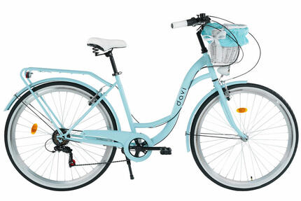 Vélo femme Davi Emma 28″, 160–185 cm, 7 vitesses, blanc/noir