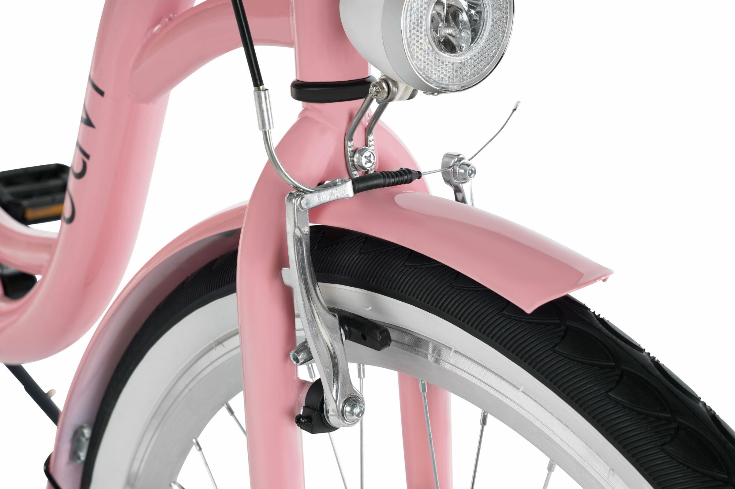 Kinderfiets Davi Aria 24", 1 versnelling, 130-165 cm, Roze/Zwart 5/7