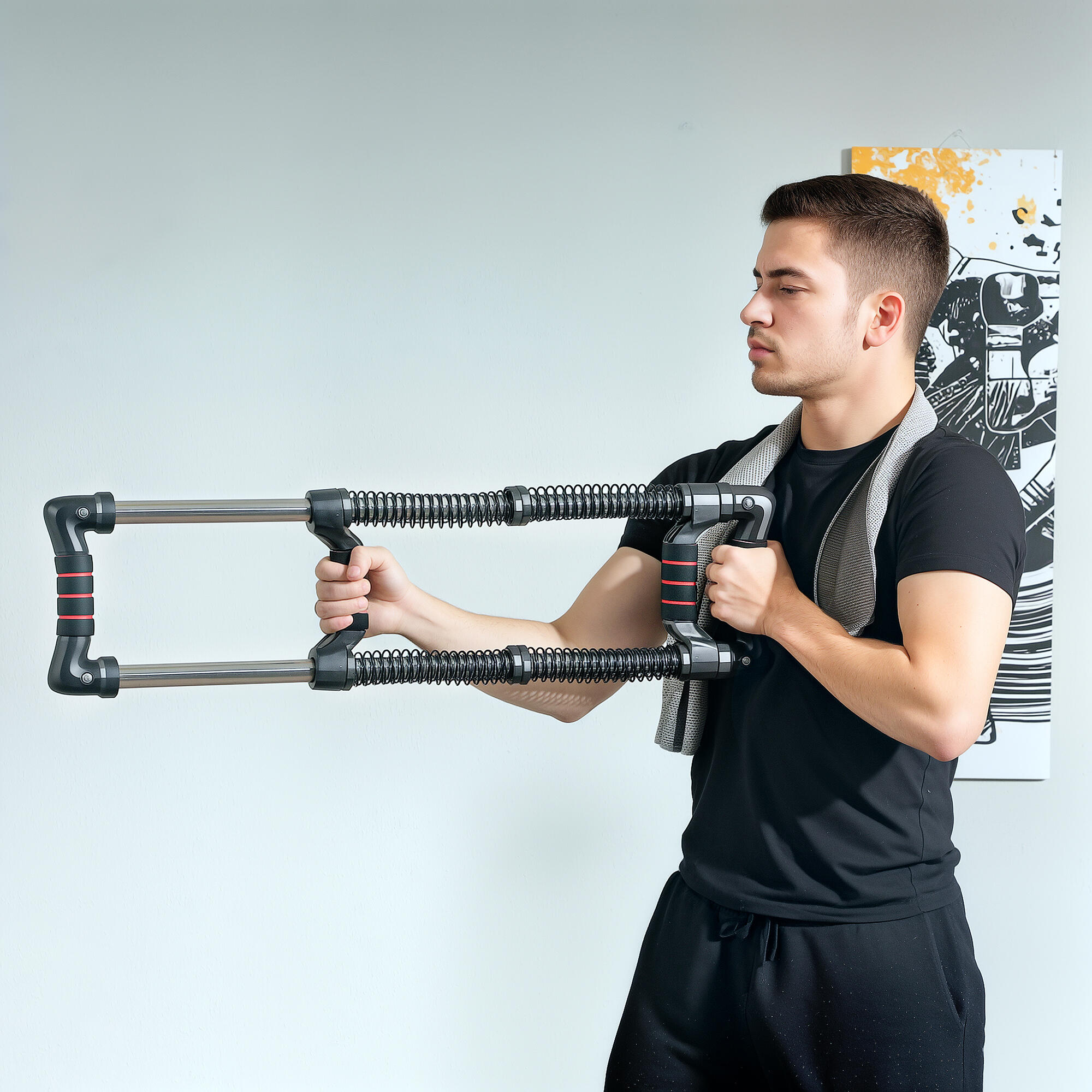 Extensor de Pecho SPORTNOW 80x22x5 cm Negro 6/7