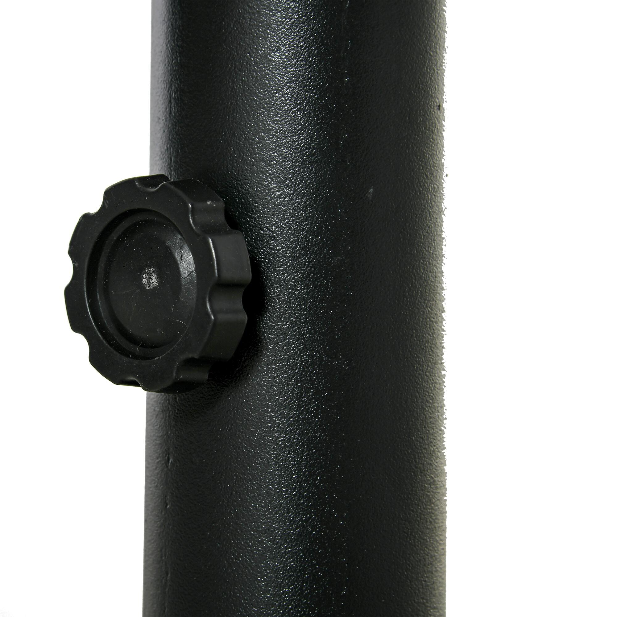 Soporte de Parasol Outsunny 12x12x30 cm Negro 4/7