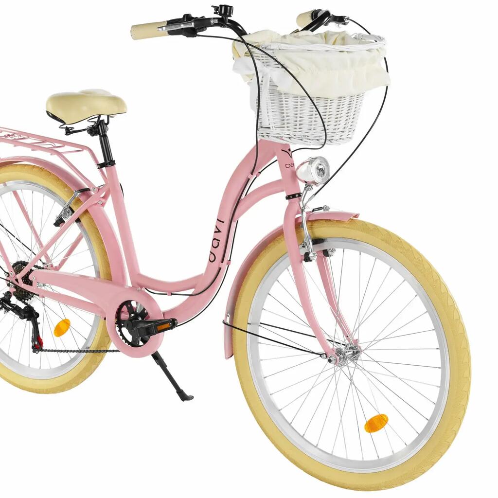 Women’s bike Davi Ella 26″, 155–180 cm, 7 speeds, pink/cream