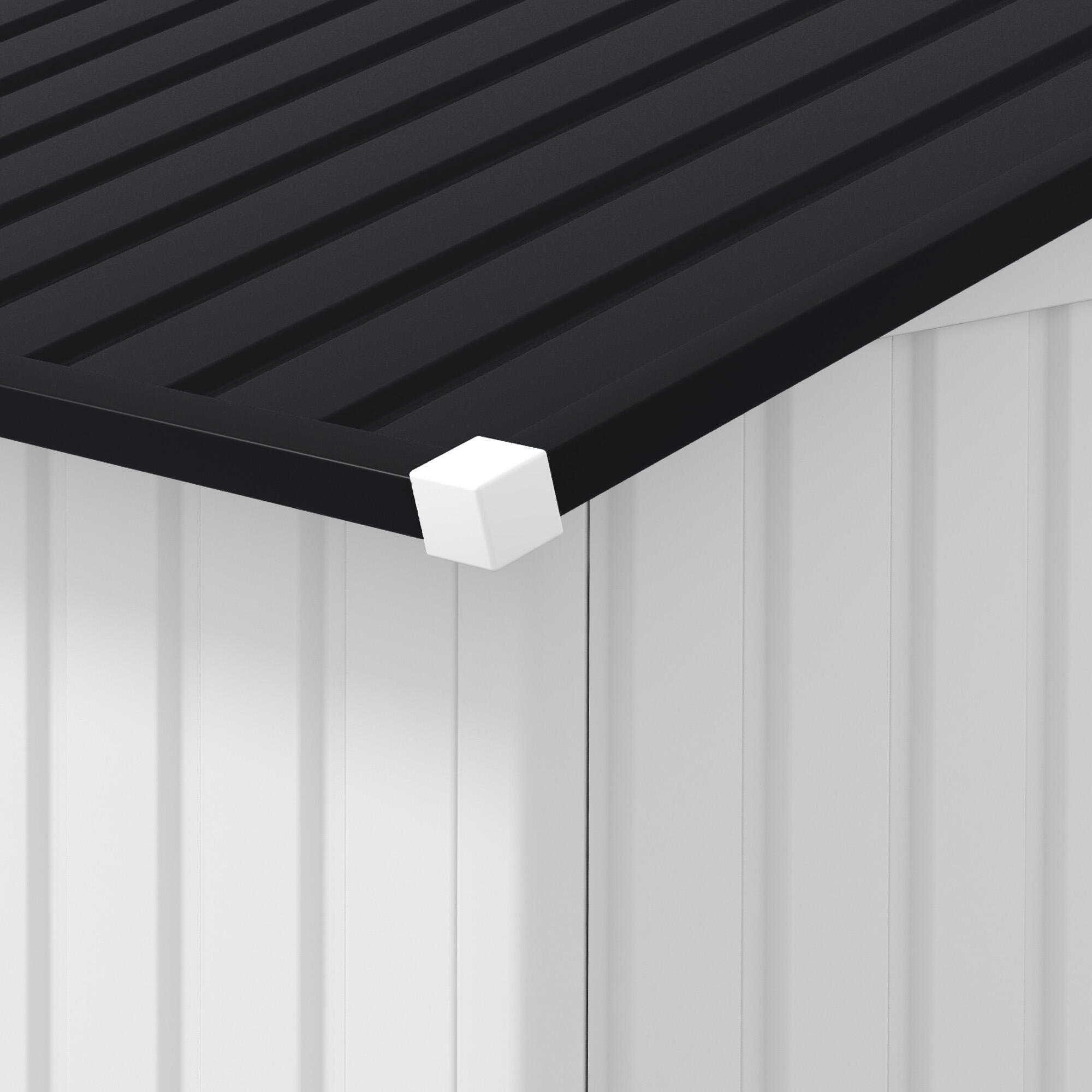 Abrigo de exterior 340x386x200 cm branco e cinza escuro Outsunny 4/7
