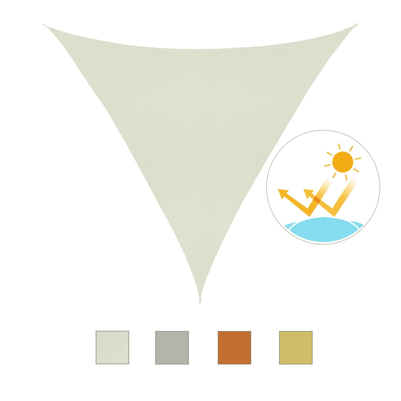 Toldo Vela Triangular Outsunny 600x600x600 cm Crema 5/7