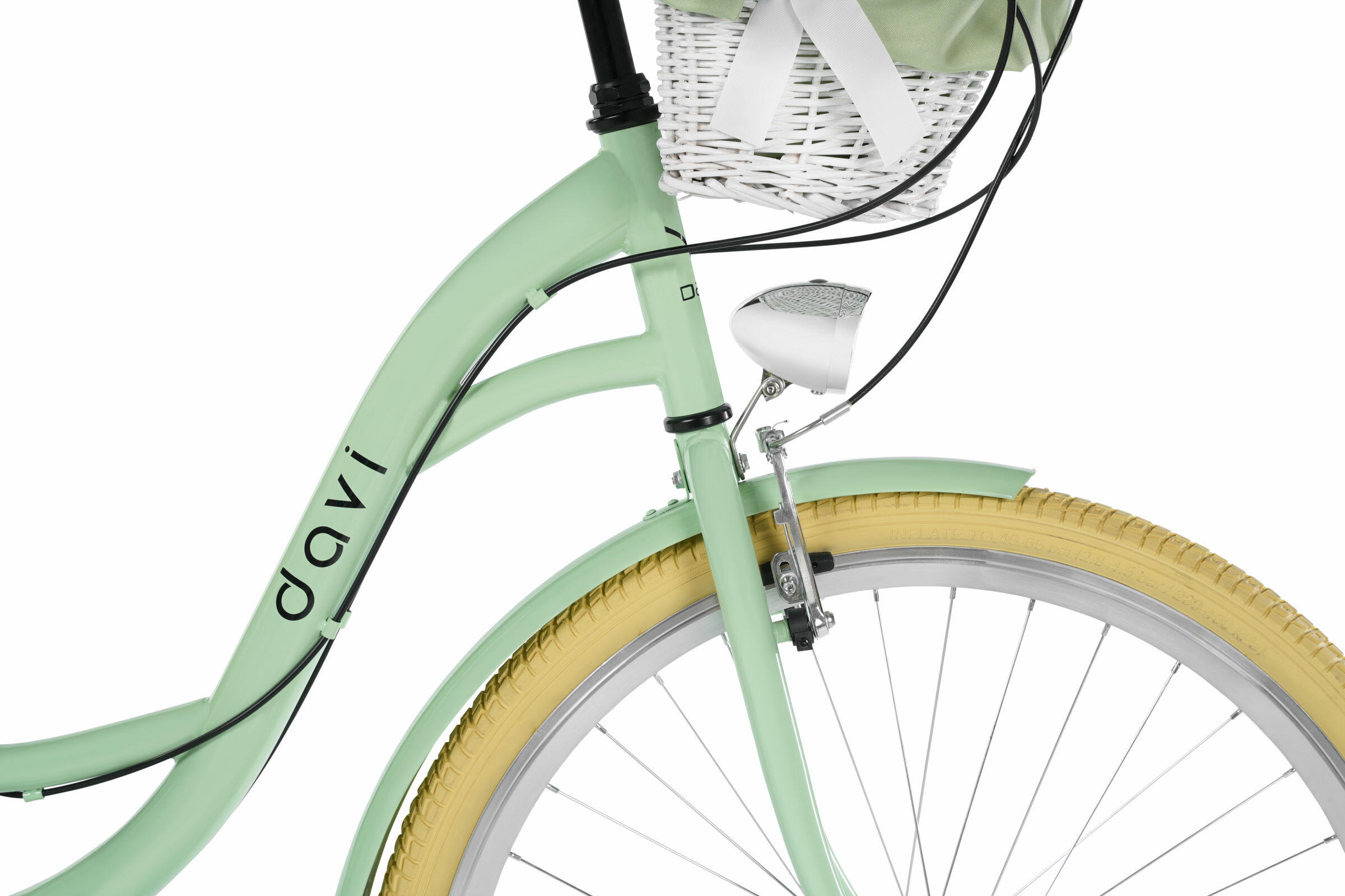 Damesfiets Davi Ella 28", 7 versnellingen, 160-185 cm, Groen/Crème 4/7