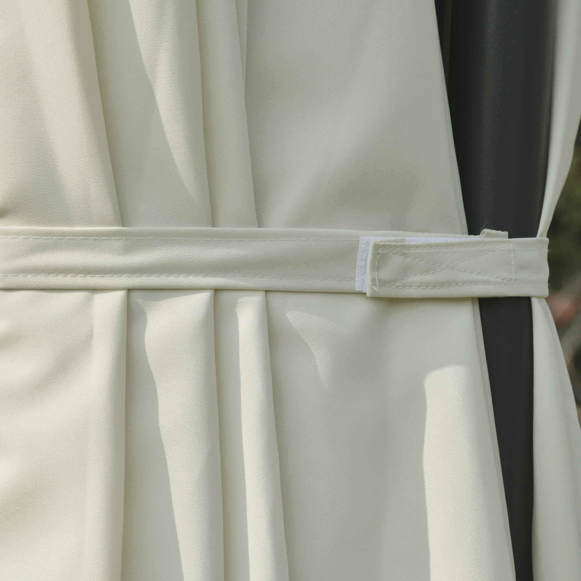 Sombrilla Doble Outsunny 270x440x250cm Crema 6/7