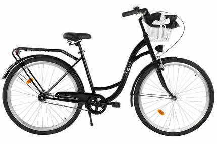 Vélo femme Davi Lila 28″, 160–185 cm, 1 vitesse, bleu/noir