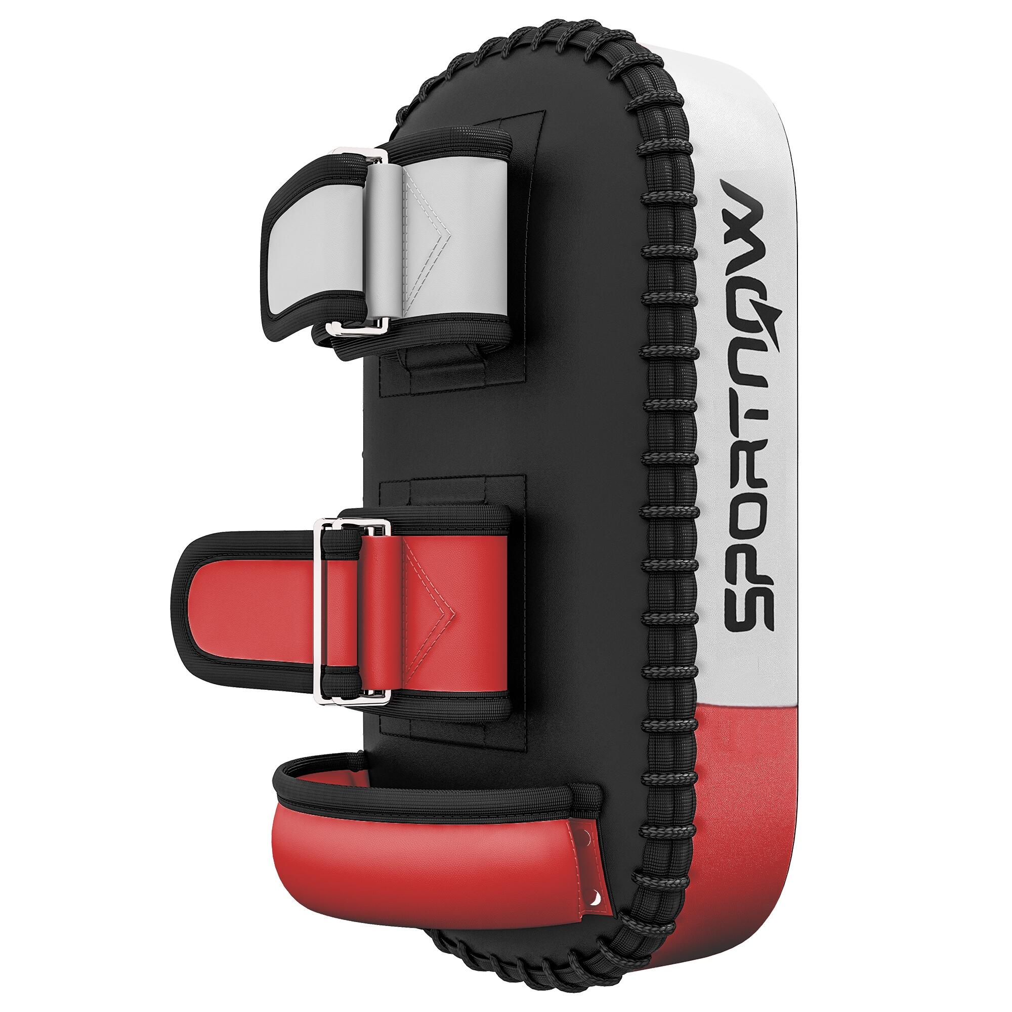SPORTNOW Escudo de golpe para boxe preto, vermelho e branco SPORTNOW
