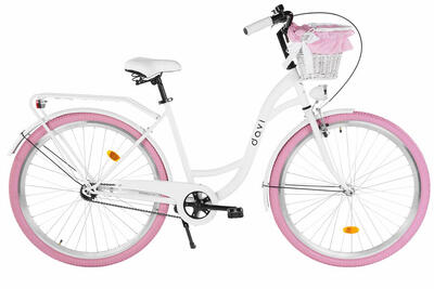 Bicicletta donna Davi Lila 28". 1 velocità. 160-185 cm. Rosa/Nero