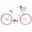 Bicicleta dama Davi Lila 28", 1 vitez, 160-185 cm, Alb/Roz