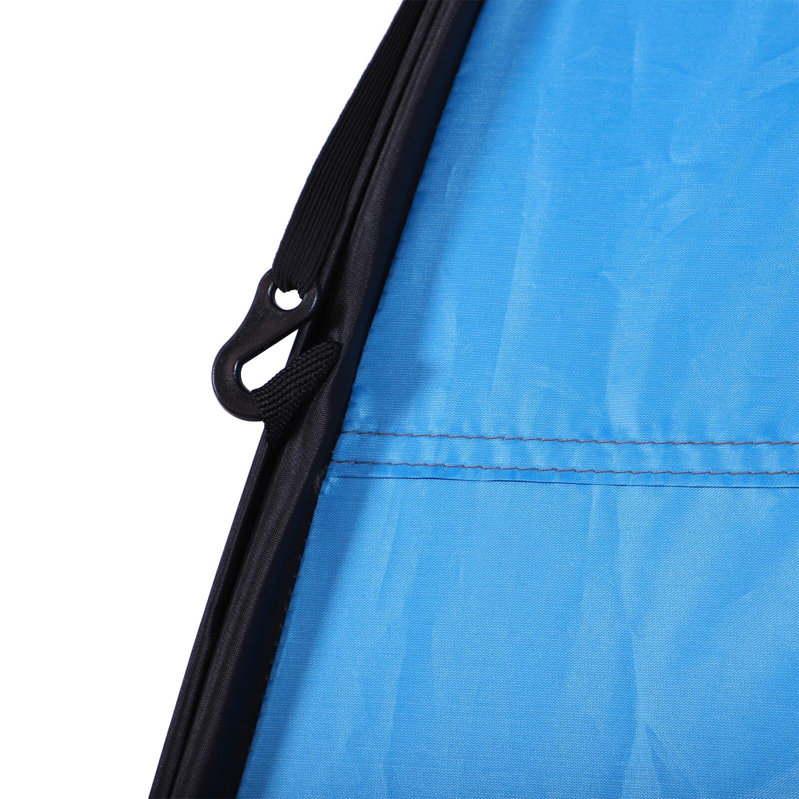 Carpa para Ducha Outsunny 120x120x190 cm azul 6/7