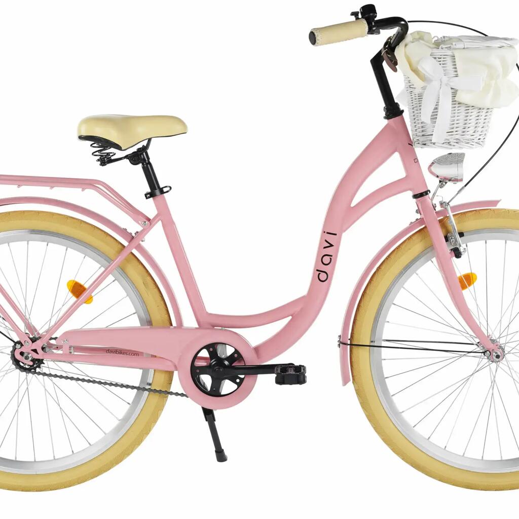 Women’s bike Davi Lila 26″, 155–180 cm, 1 speed, pink/cream