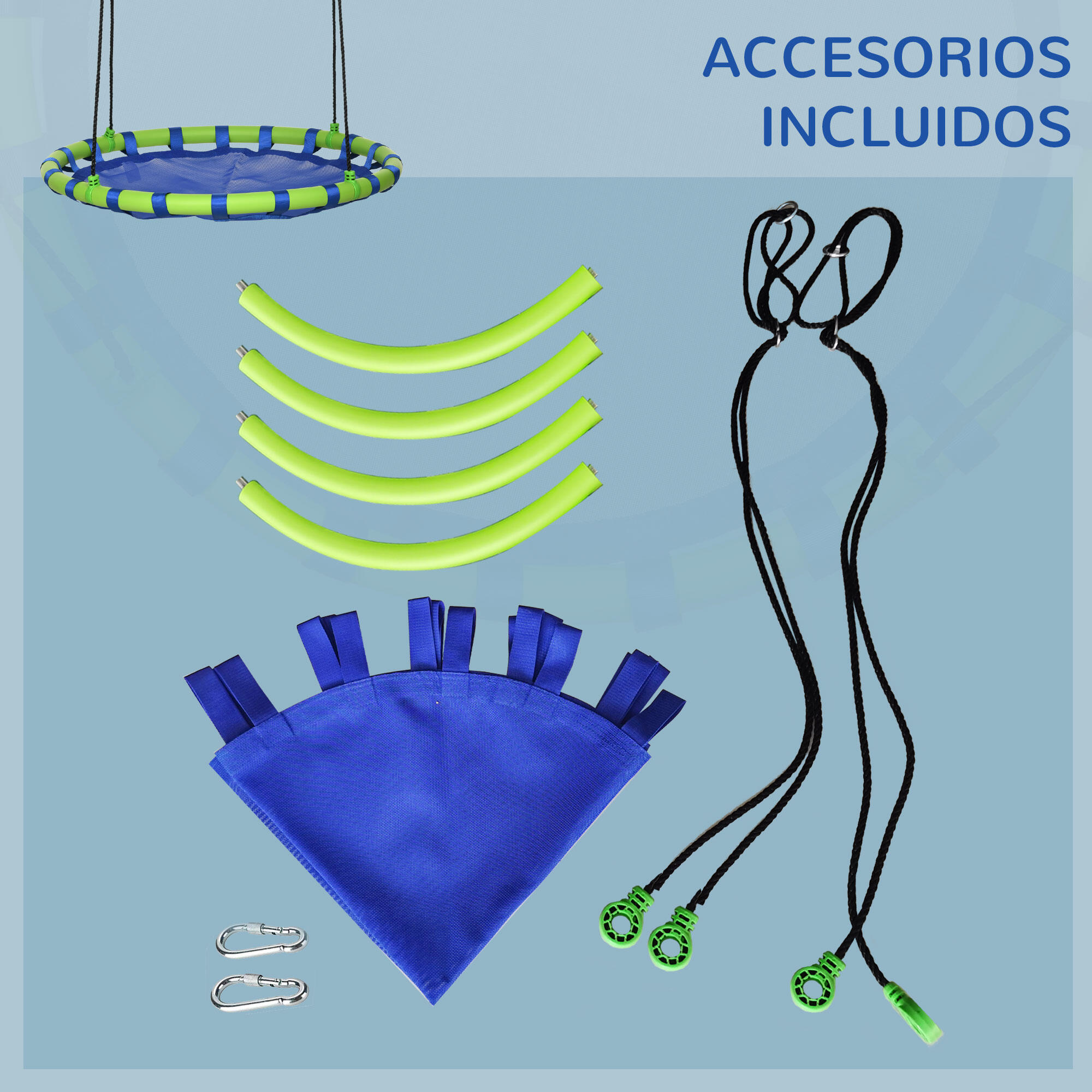Baloiço Infantil Ninho com Altura Ajustável multicor 6/7